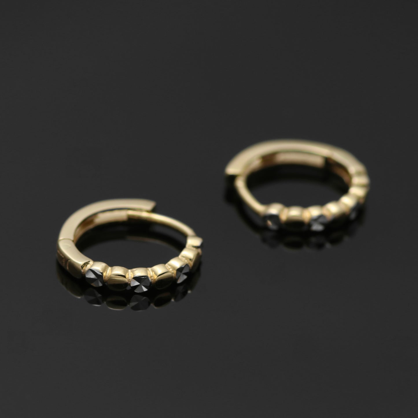 ARPAŞ 14k Bicolor Gold Earrings Hoop Earrings