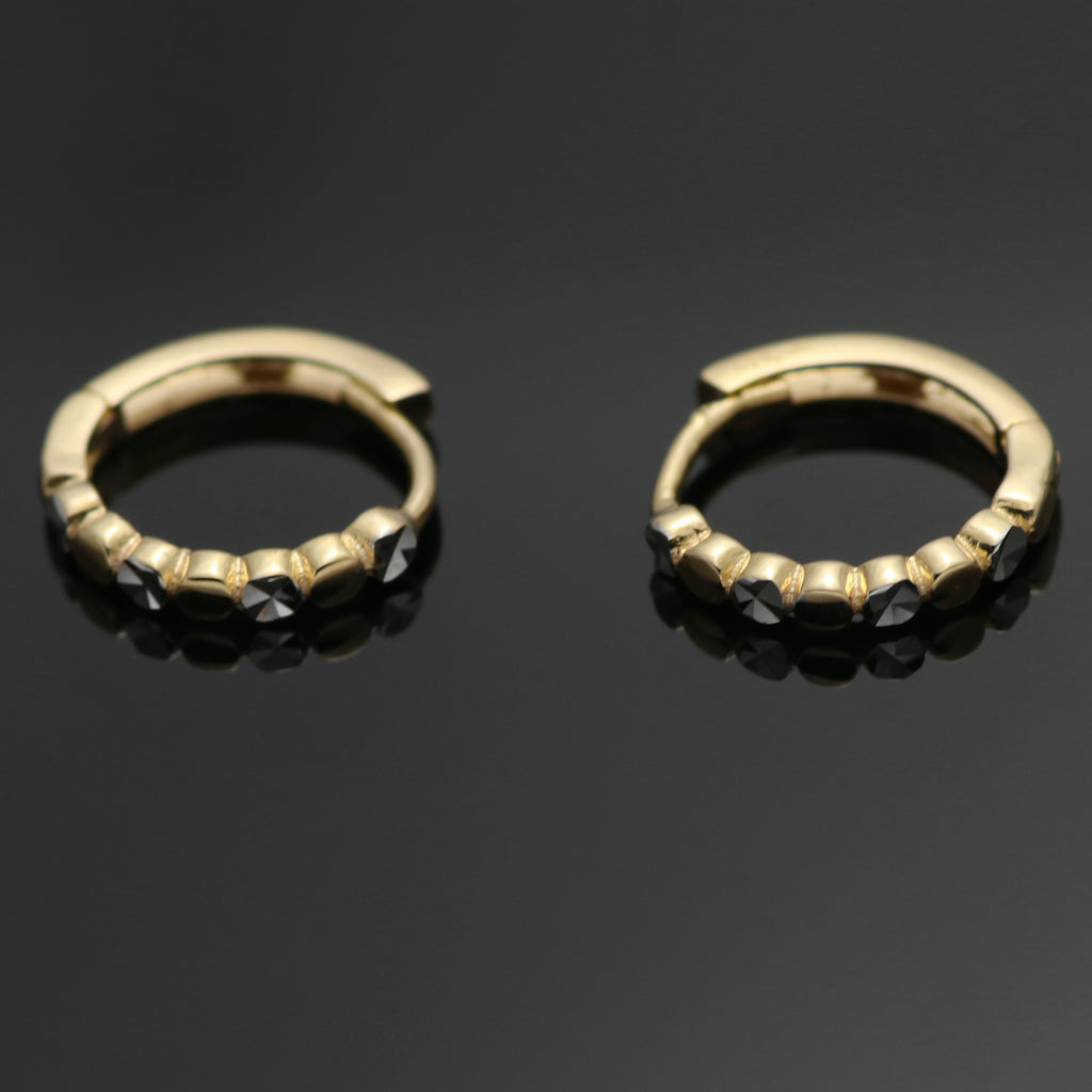 ARPAŞ 14k Bicolor Gold Ohrschmuck Creolen