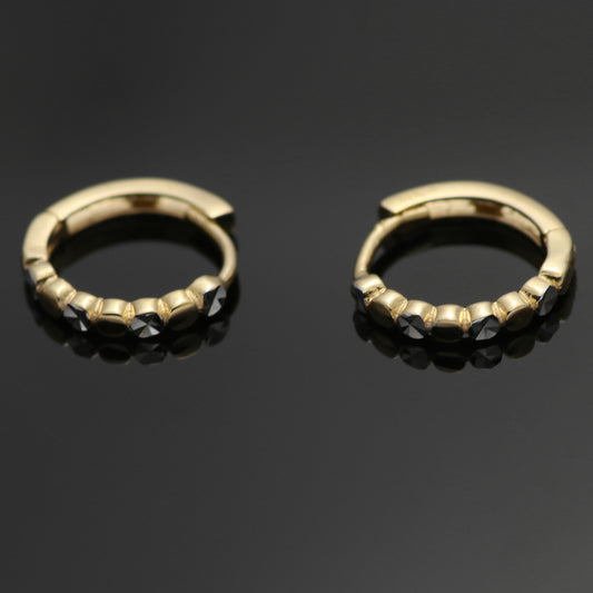 ARPAŞ 14k Bicolor Gold Earrings Hoop Earrings 