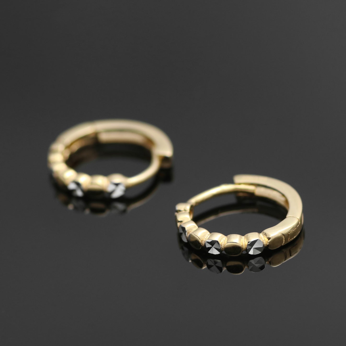 ARPAŞ 14k Bicolor Gold Earrings Hoop Earrings 