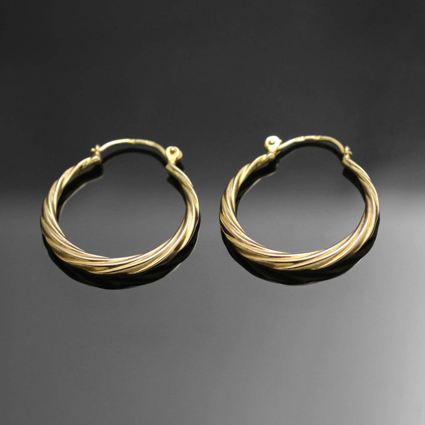 8k yellow gold earrings hoop earrings 