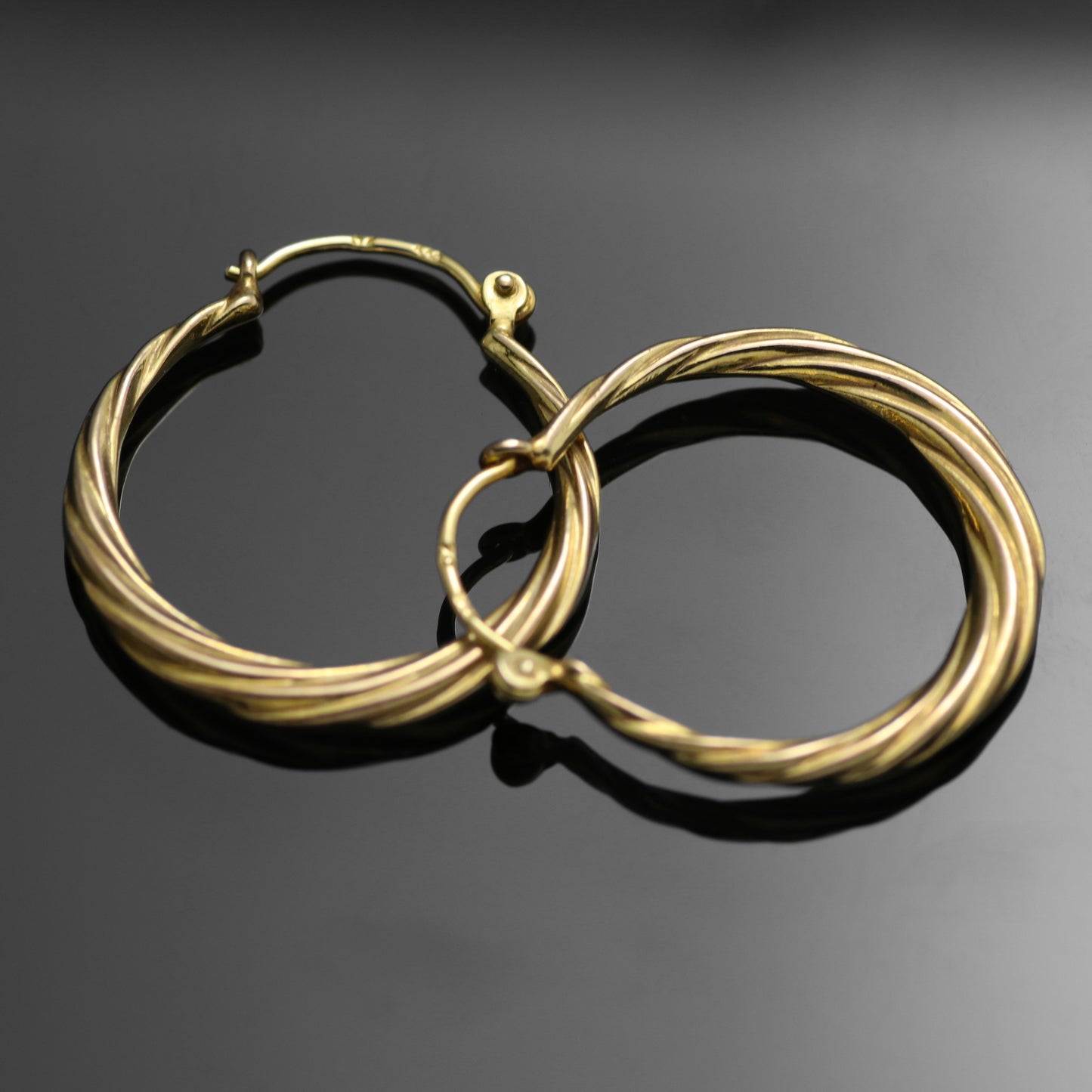 8k yellow gold earrings hoop earrings 