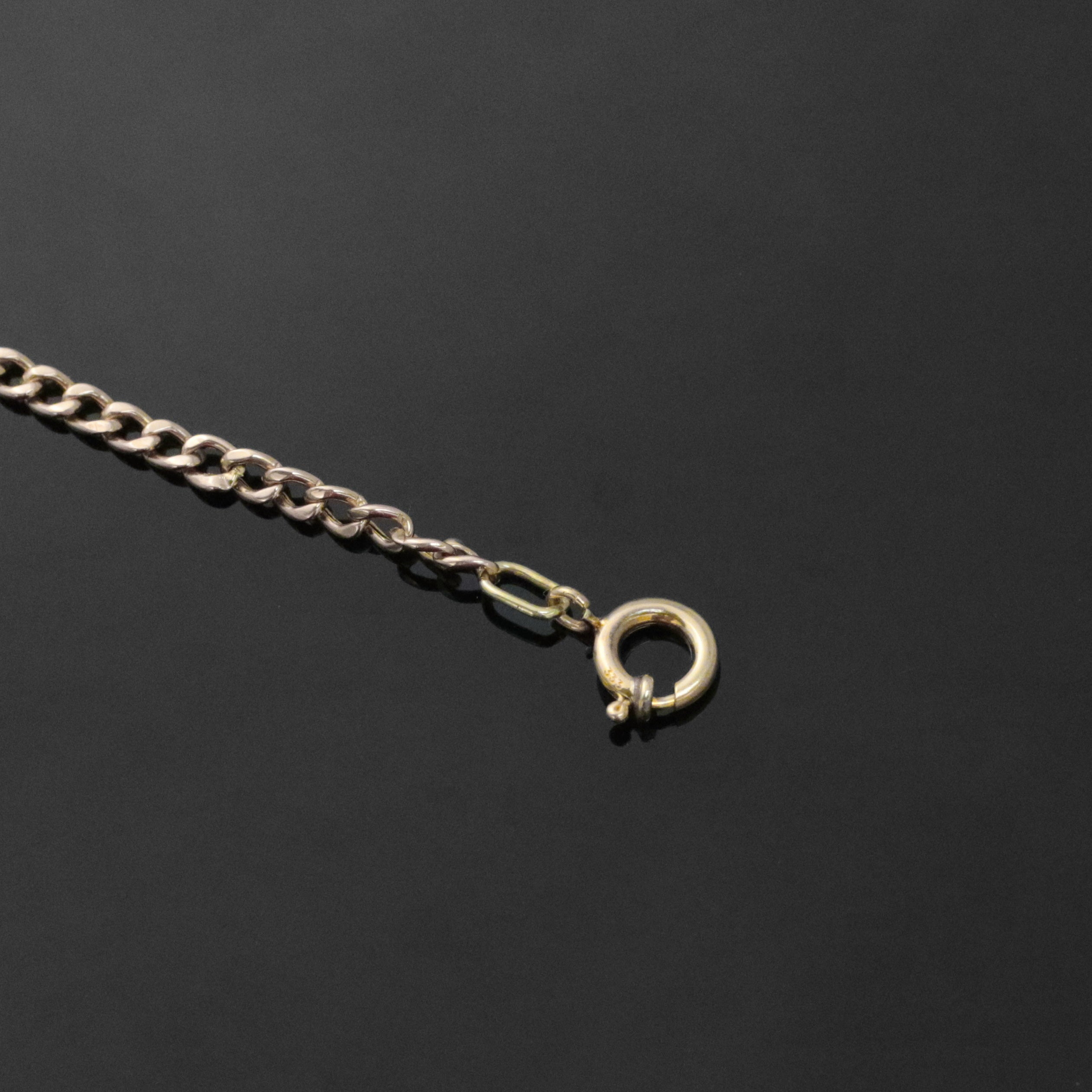 14k yellow gold bracelet chain 3x white stones