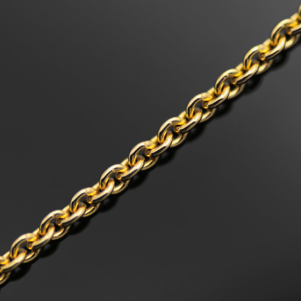 14k Bicolor Gold Halskette & Anhänger 4x Diamanten
