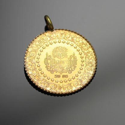 22k yellow gold coin Atatürk Piaster 