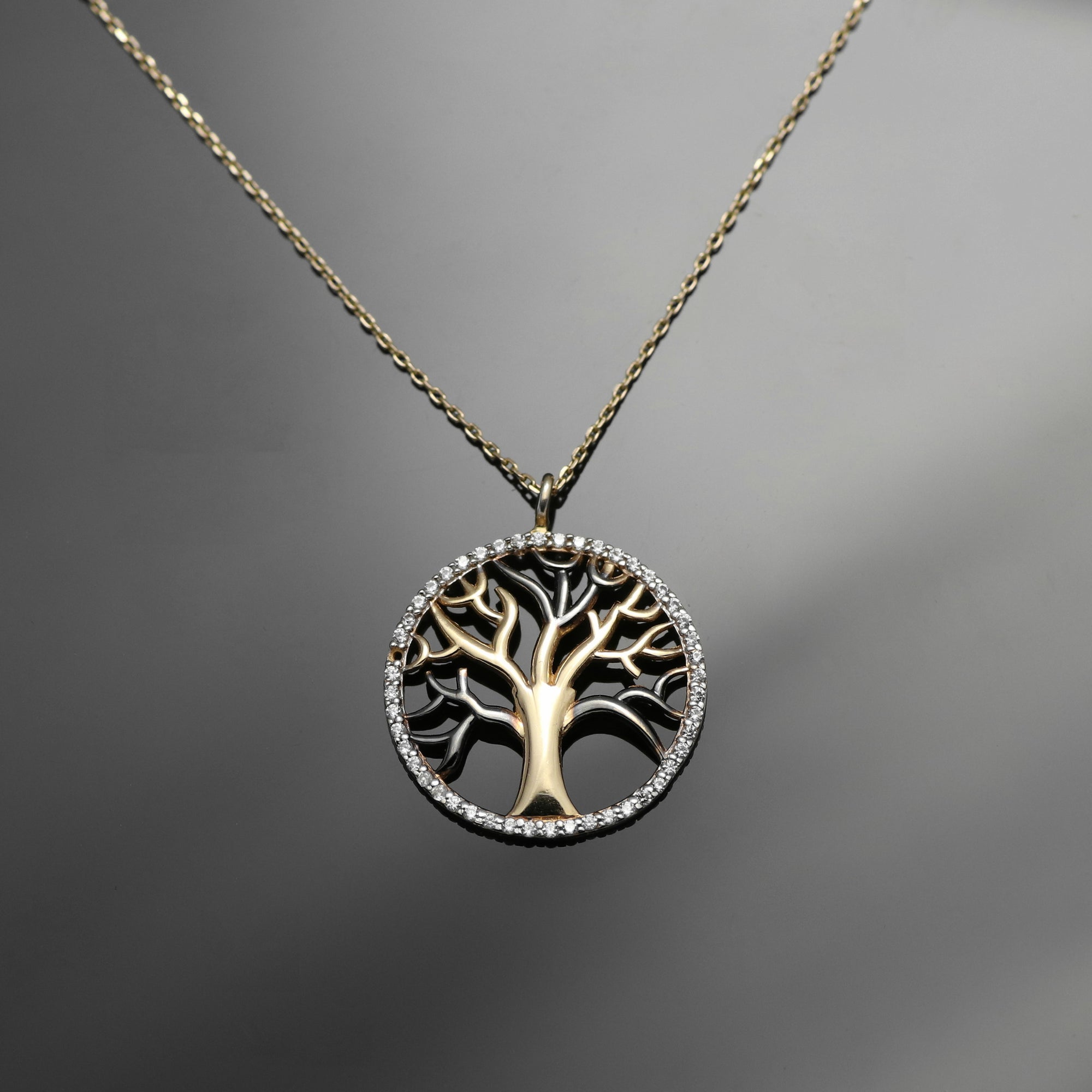 14k Gelbgold Halskette & Anhänger Leben
