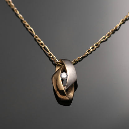 14k Tricolor Gold Necklace &amp; Pendant Infinity 