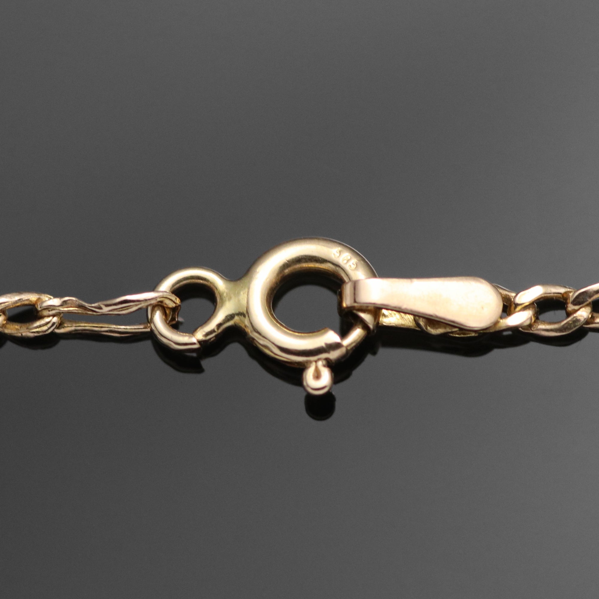 14k Tricolor Gold Halskette & Anhänger Unendlichkeit