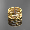 18k Gold Plated Ladies Ring Adjustable Fashion Jewelry Anilo 