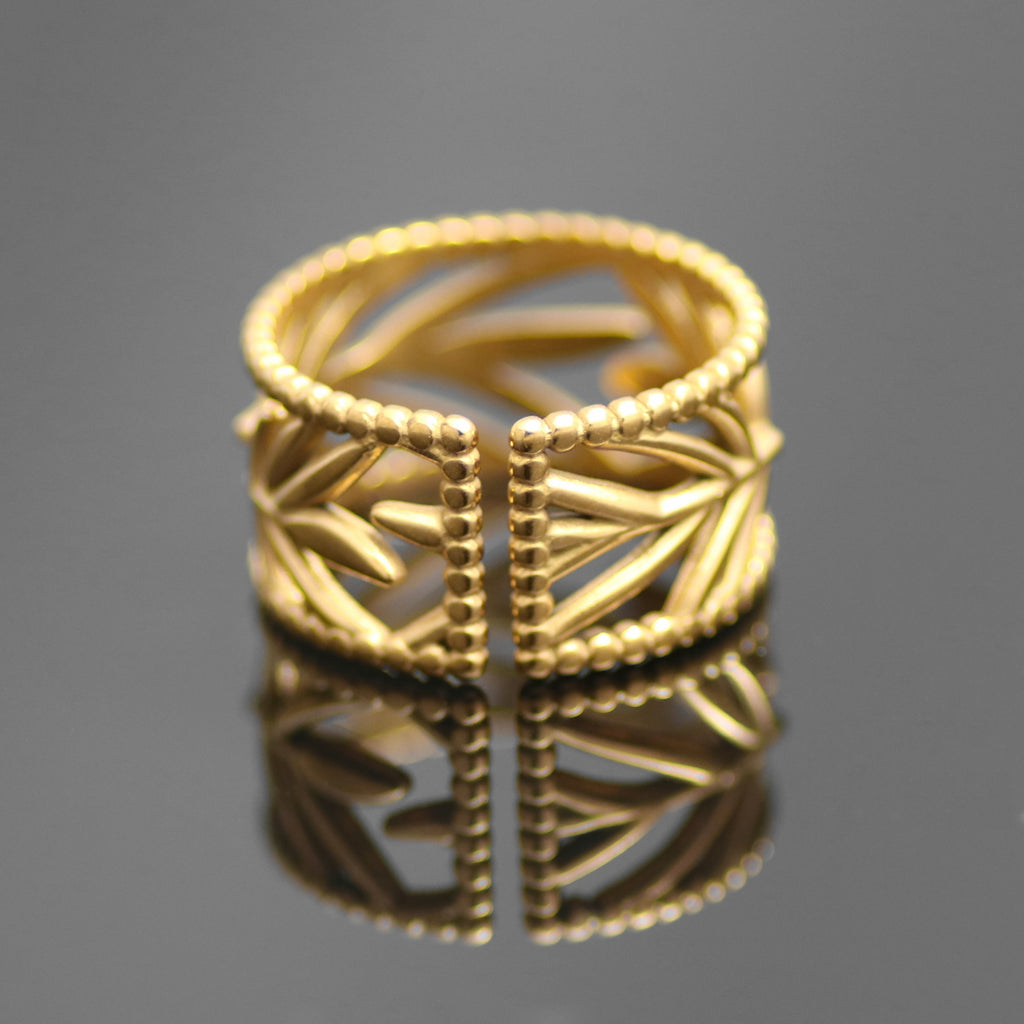 18k Gold Plated Ladies Ring Adjustable Fashion Jewelry Anilo 