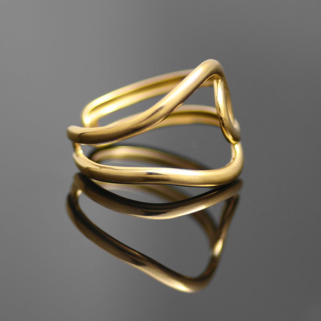 18k Gold Plated Ladies Ring Adjustable Fashion Jewelry Dalia 