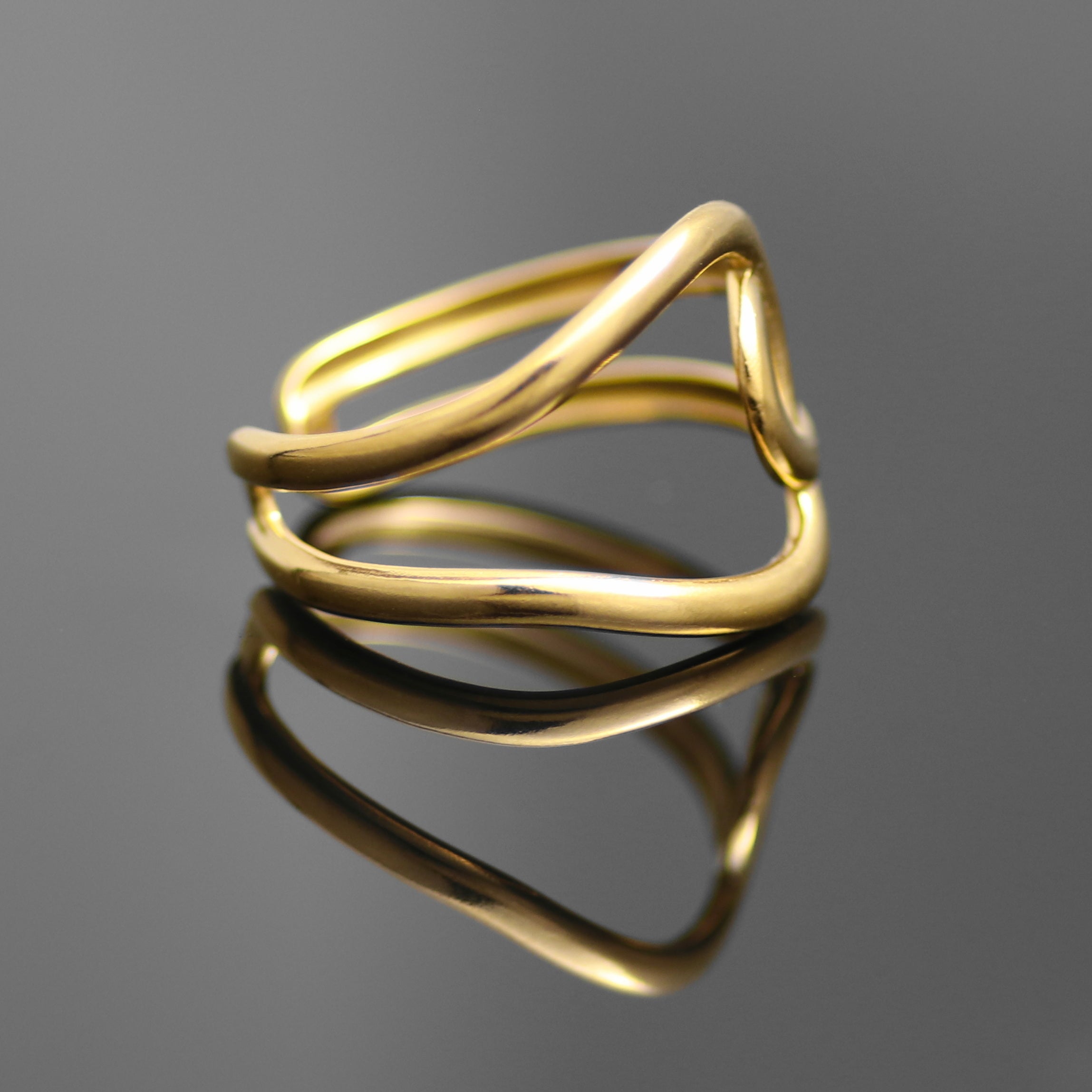 18k Gold Plated Ladies Ring Adjustable Fashion Jewelry Dalia 