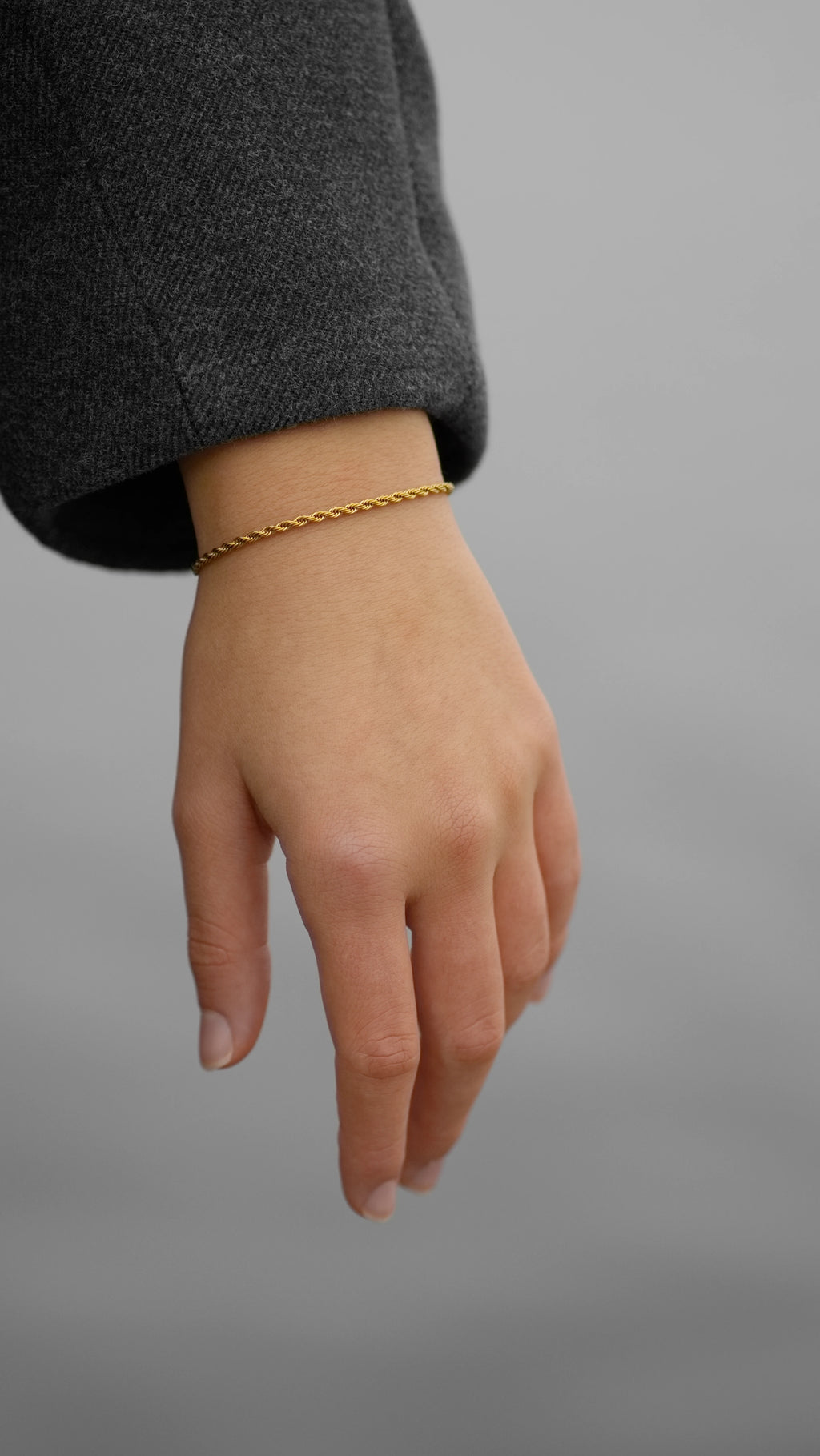 18k vergoldete twisted Armbandkette