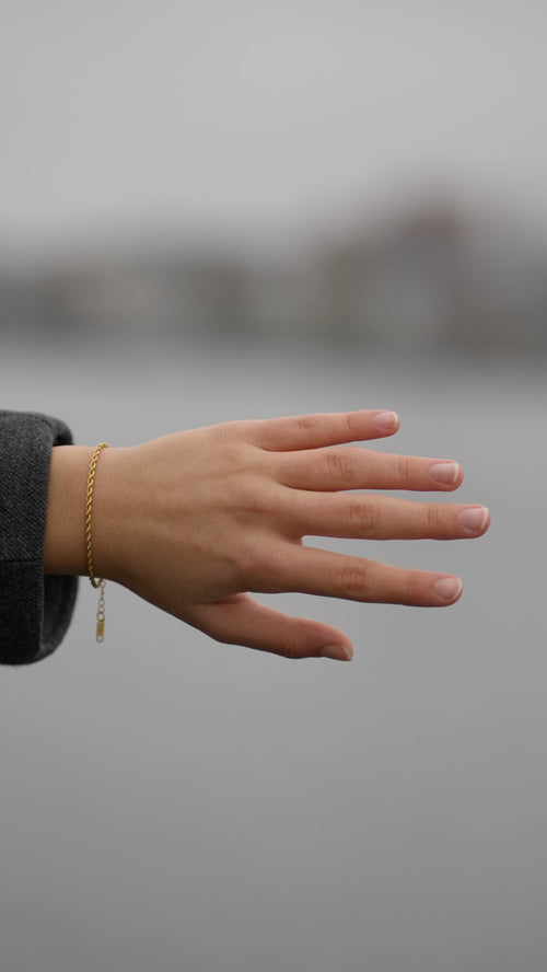 18k Vergoldete Damen Kordelarmband