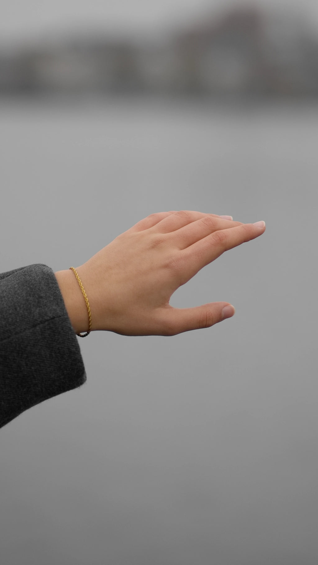 18k vergoldete twisted Armbandkette