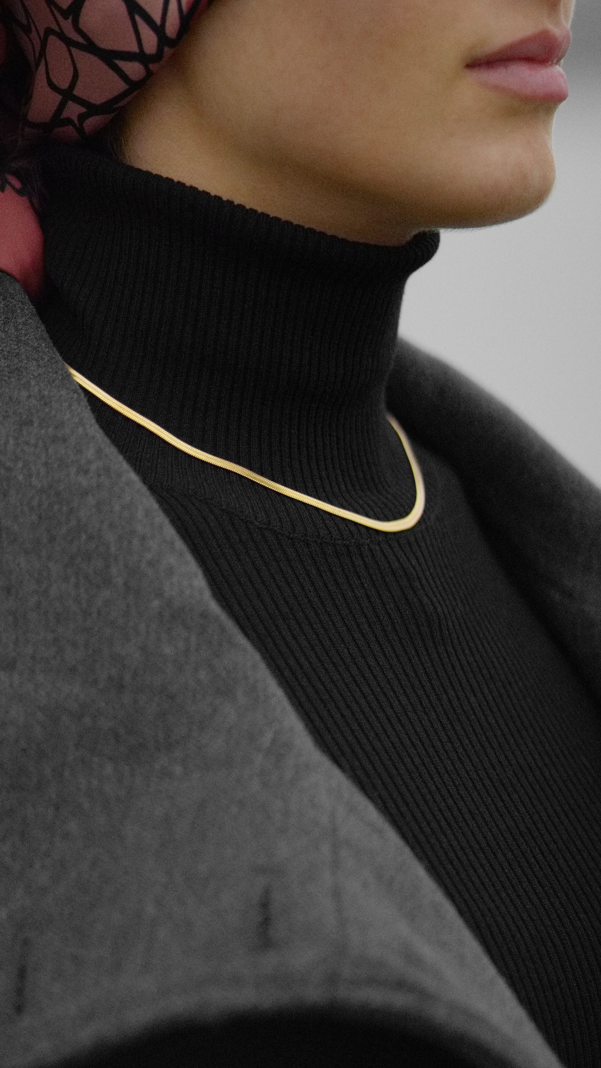 18k vergoldete Herringbone Halskette