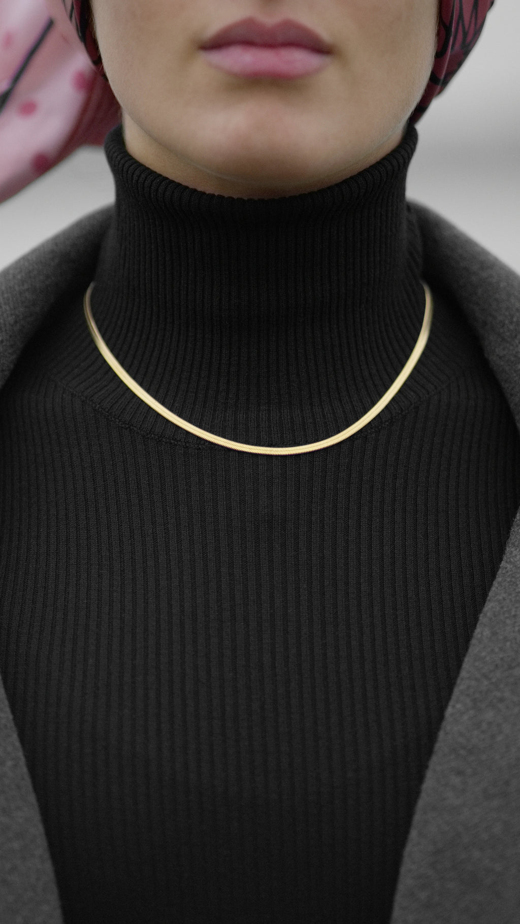 18k vergoldete Herringbone Halskette