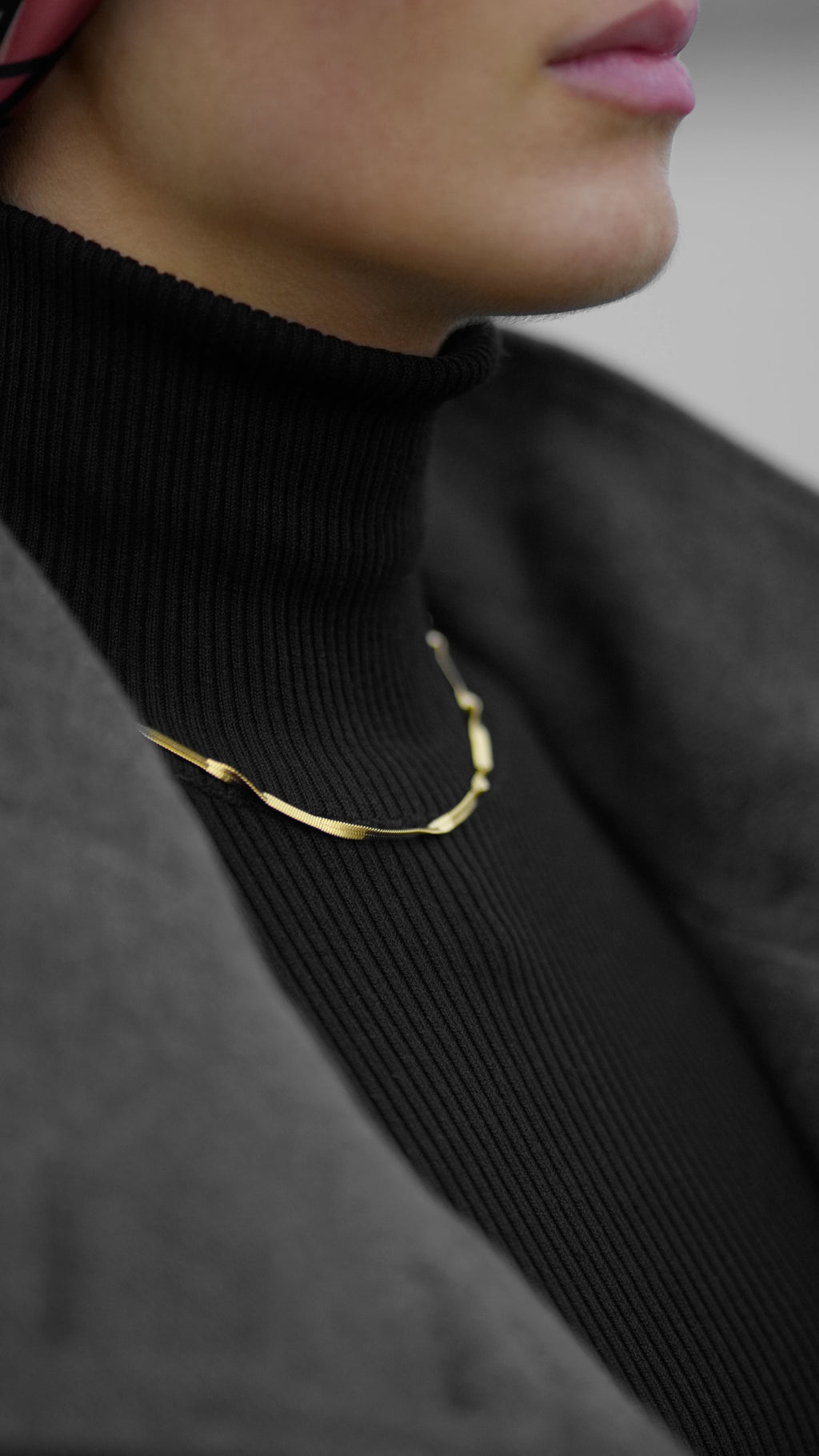 18k vergoldete Twist Flat Halskette