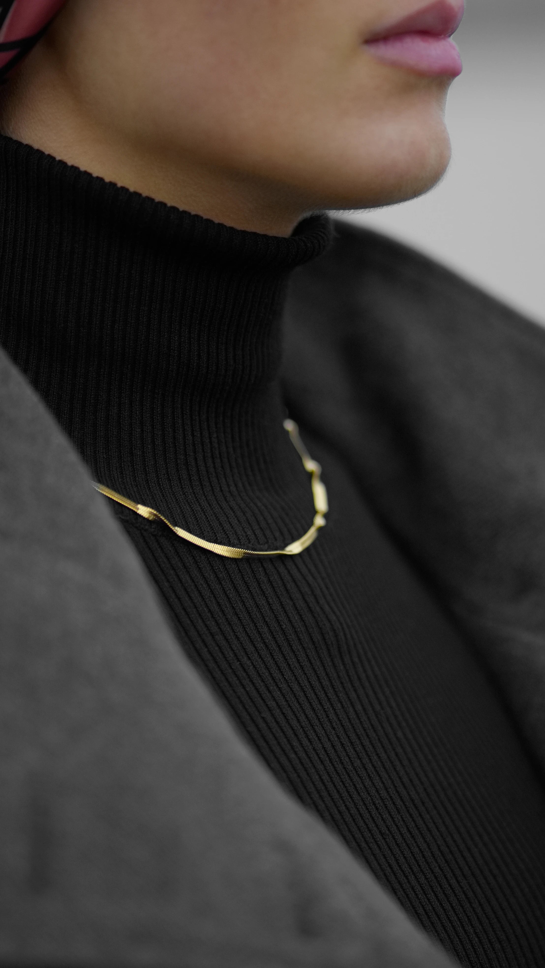 18k vergoldete Twist Flat Halskette