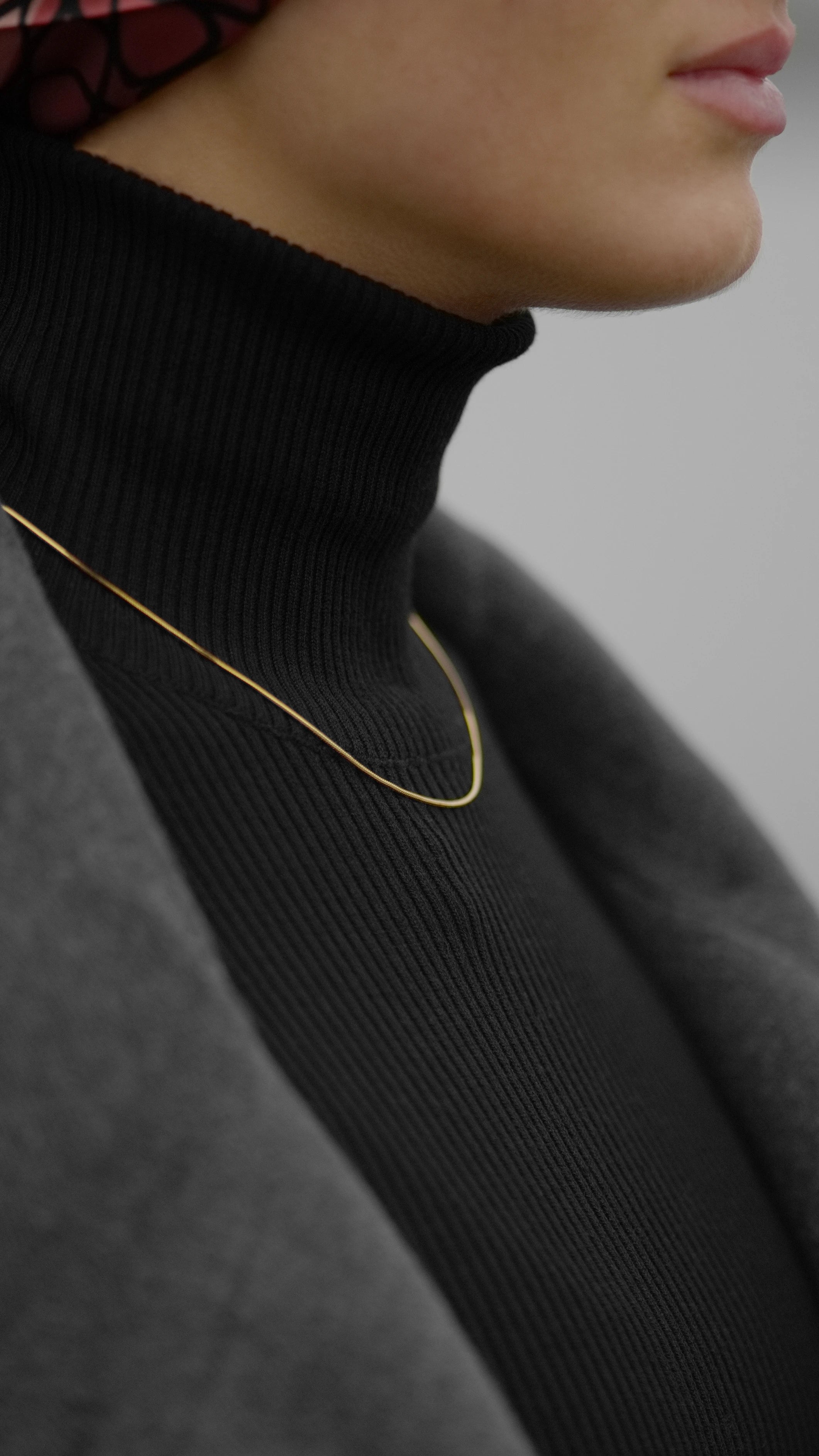 18k vergoldete schlichte Halskette